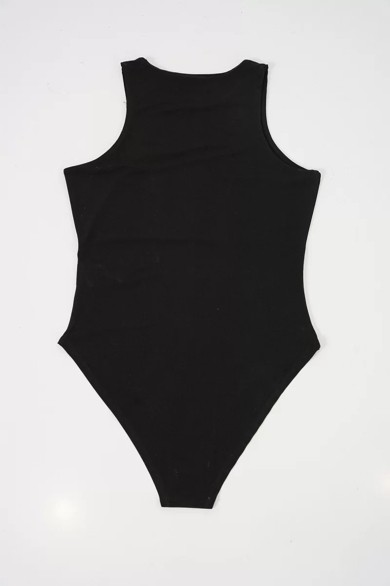 Kadın Halter Yaka Siyah Body