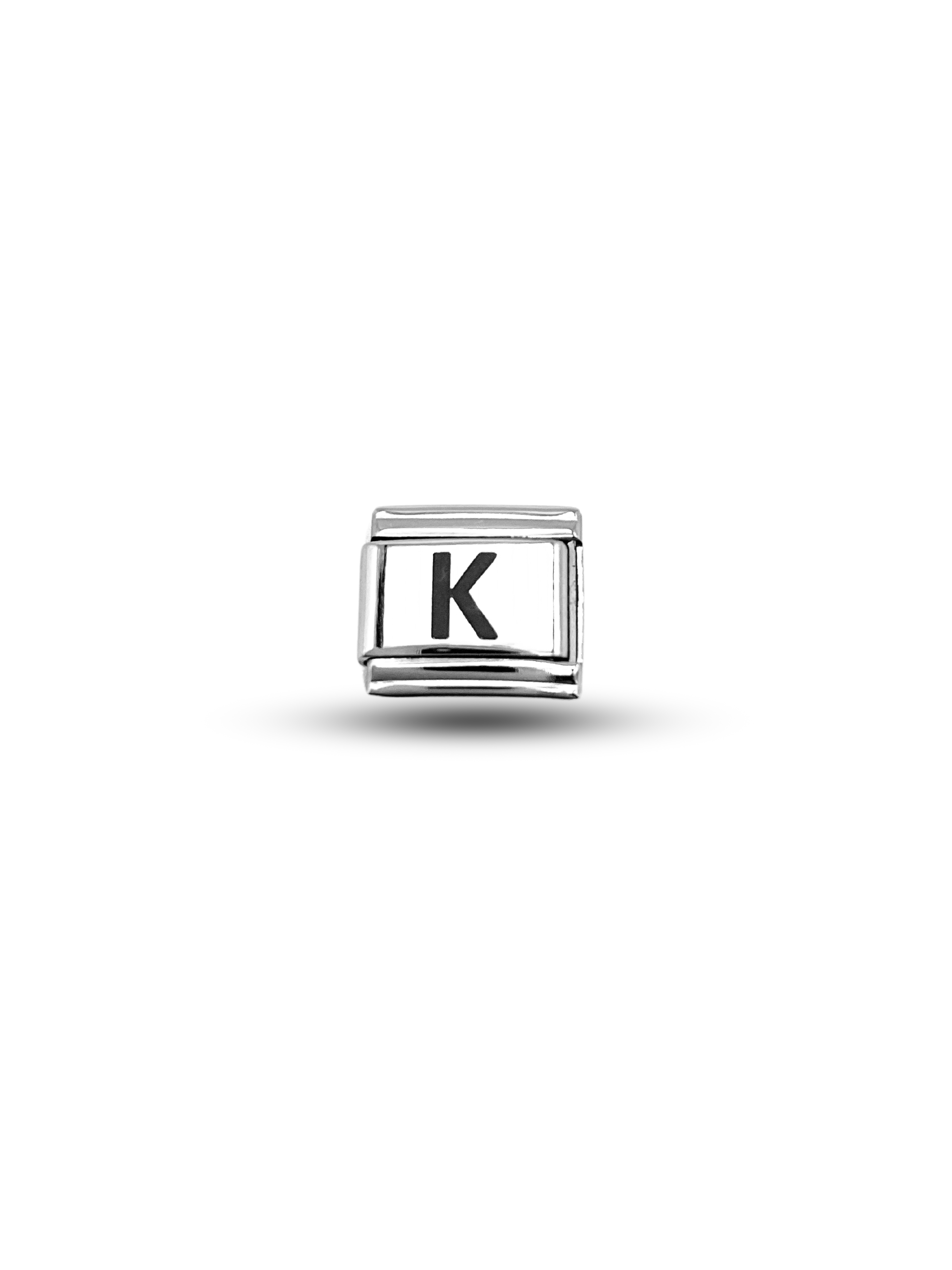 K Harf Charm | Çelik Bileklik Aksesuarı | Kişiye Özel Harf Modülü | Minimal & Şık Tasarım