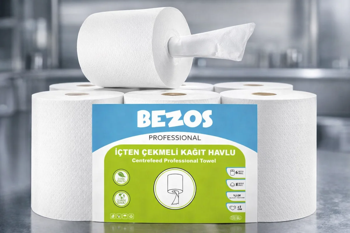 Bezos Professional İçten Çekmeli Kağıt Havlu 6’lı Koli | Endüstriyel & Yoğun Kullanım