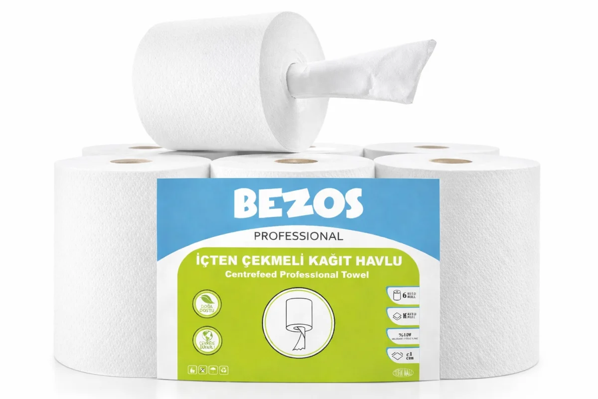 Bezos Professional İçten Çekmeli Kağıt Havlu 6’lı Koli | Endüstriyel & Yoğun Kullanım