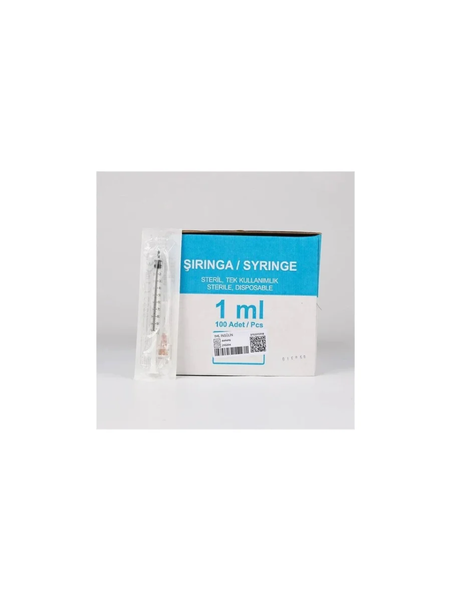1 ML İnsülin Enjektörü – Steril Tek Kullanımlık Ultra İnce Uç
