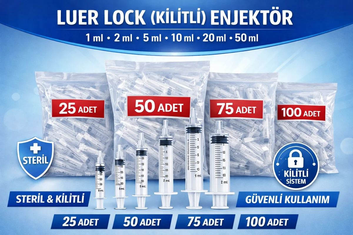 10 ml Luer Lock (Kilitli) Enjektör – Steril Şırınga