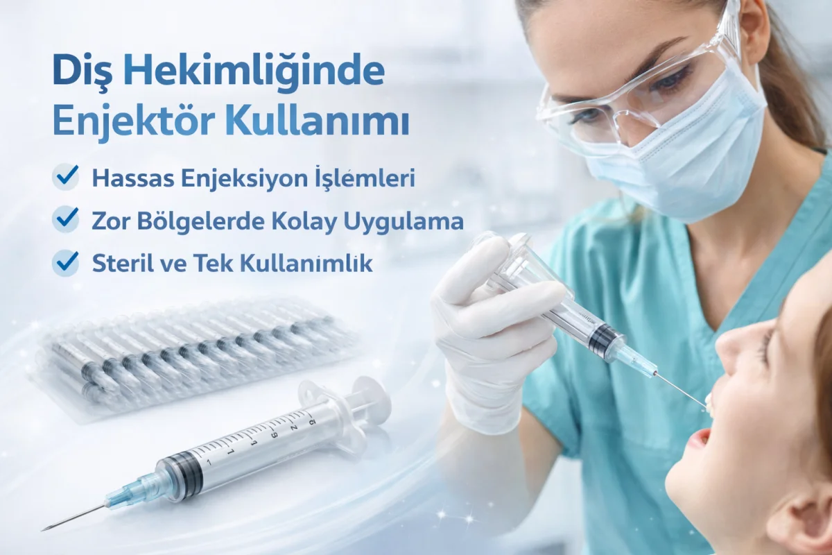 Kilitli Dental Enjektör Uzun Uç Luer Lock Şırınga – Diş Hekimliği İçin Güvenli ve Pratik Kullanım
