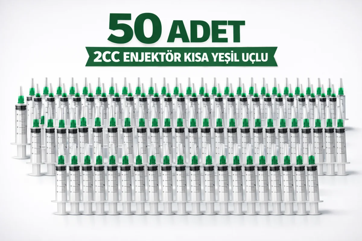 2CC Enjektör Yeşil Uçlu Steril Şırınga