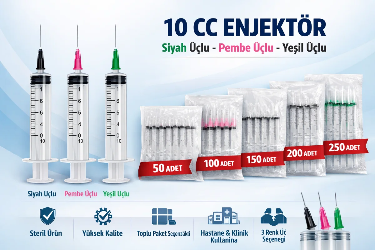 10CC Enjektör 10 ml Steril Medikal Şırınga