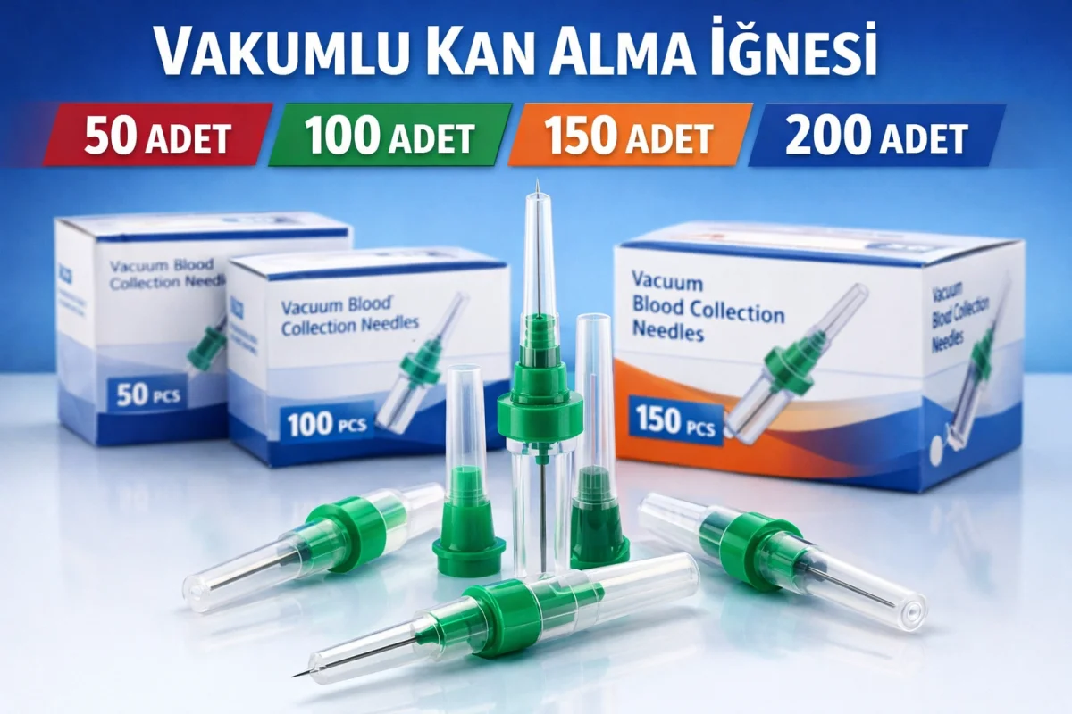 Vakumlu Kan Alma İğnesi Steril Tek Kullanımlık