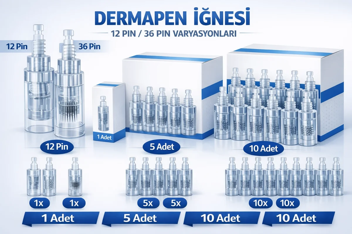 Dermapen İğnesi Kartuş Başlığı – Microneedling Ucu