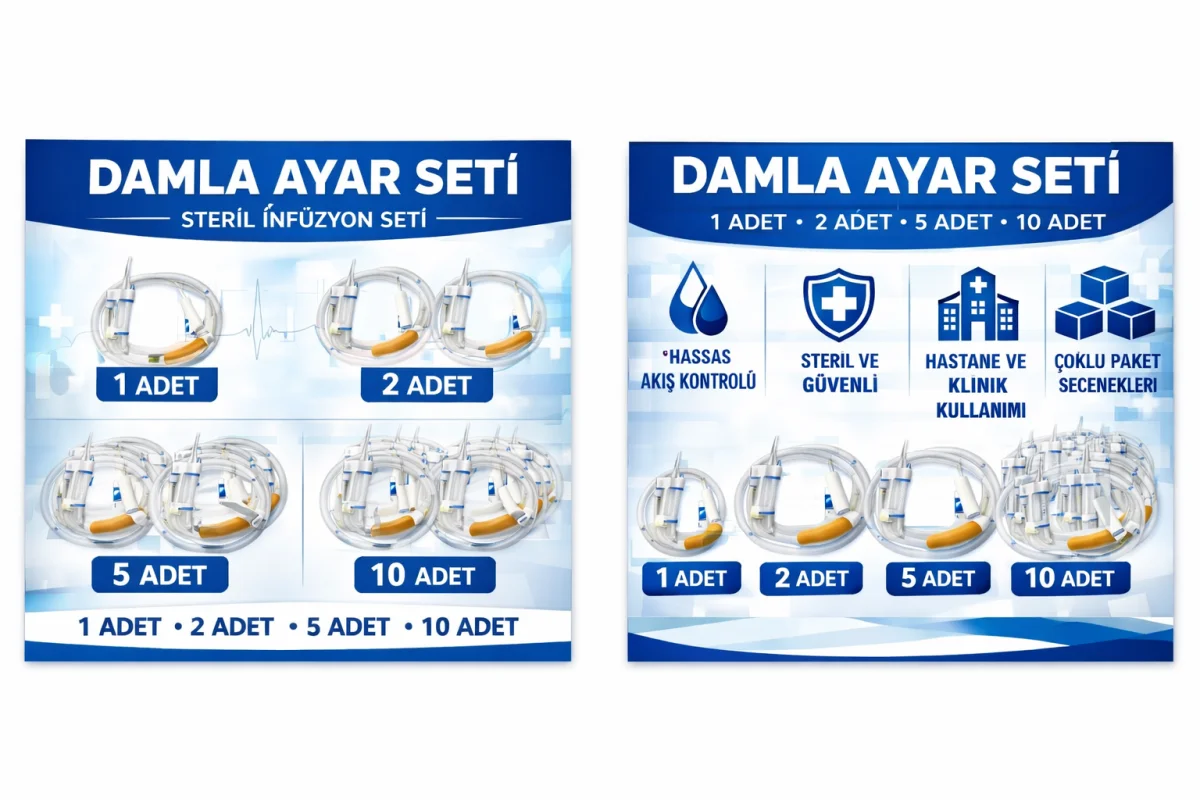 Damla Ayar Seti Steril Medikal İnfüzyon Ayar Seti