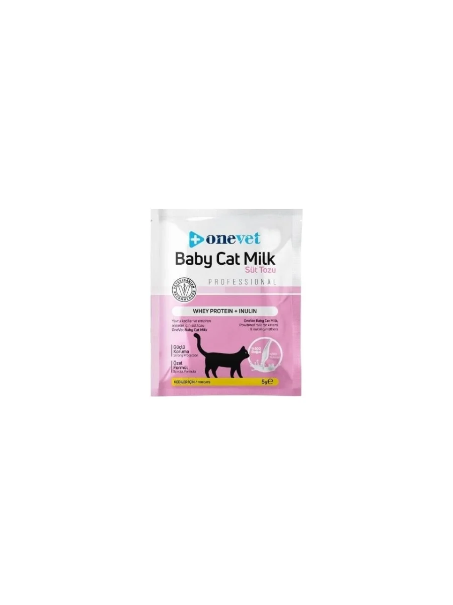 OneVet Baby Cat Milk Sindirim ve Büyüme Destekleyici Yavru ve Anne Kedi Süt Tozu 5 gr