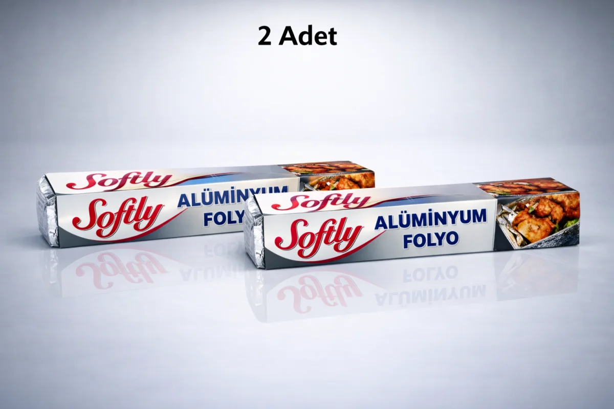 Softy Alüminyum Folyo 3,5 Metre Mutfak Folyosu Isıya Dayanıklı Gıda Saklama ve Fırın Folyosu 2 Adet