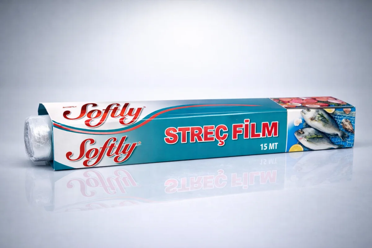 Softly Streç Film 15 Metre Gıda Streç Film Mutfak Streç Folyo Şeffaf Saklama Filmi 2 Adet