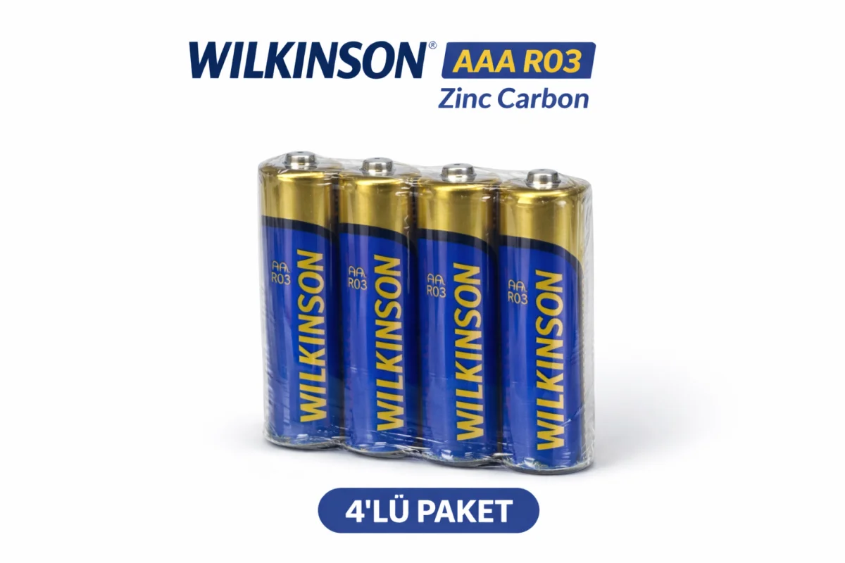 Wilkinson AAA R03 İnce Pil Zinc Carbon Ultra Energy 2 li 2 Paket