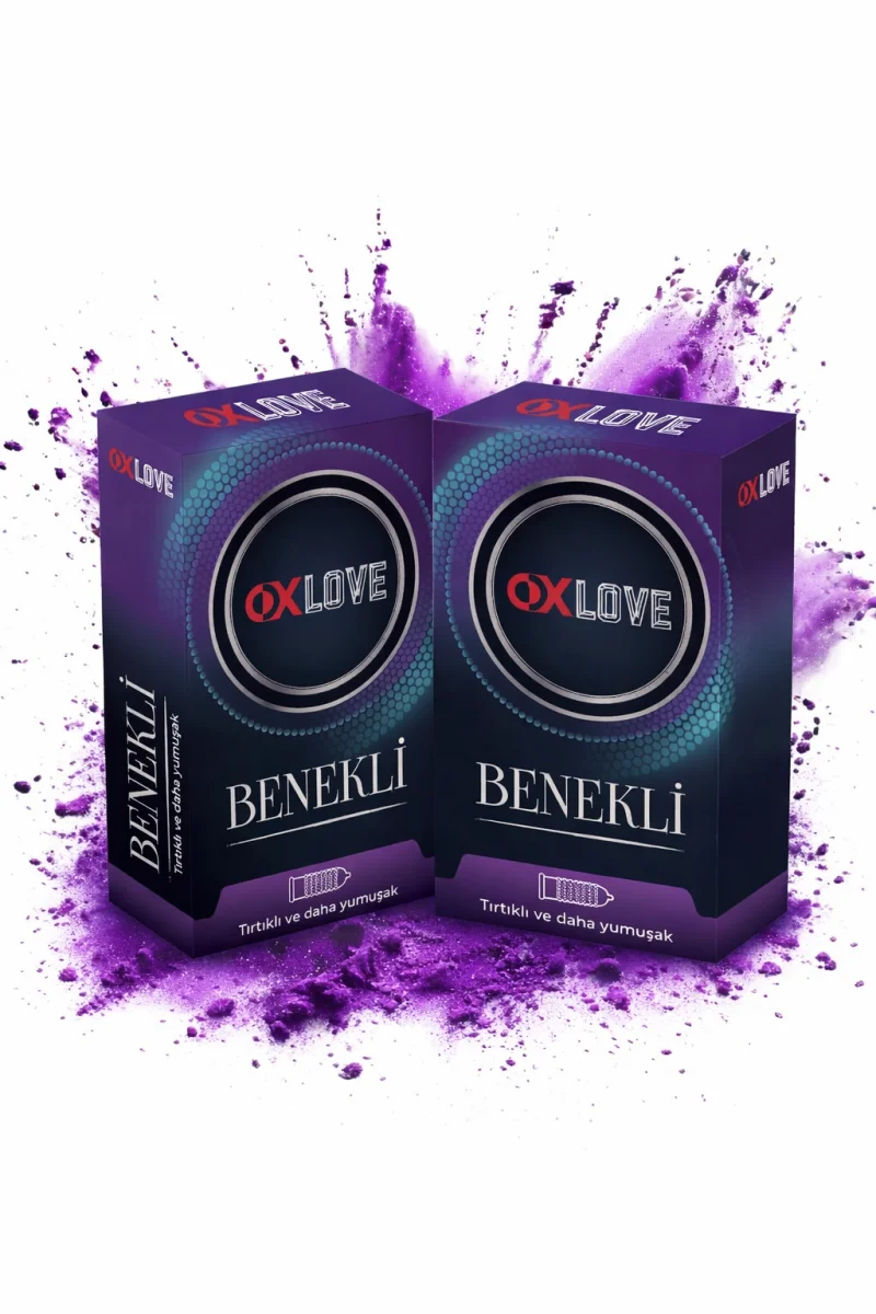 OXLOVE Benekli Tırtıklı Prezervatif 10’lu x 2 Kutu 20 Adet Daha Yumuşak Dokulu Koruyucu