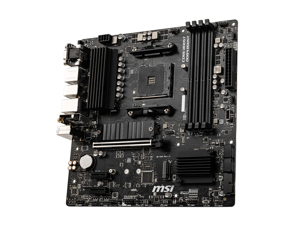 MSI B550M PRO-VDH WIFI DDR4 4400MHZ 1XVGA 1XHDMI 1XDP 2XM.2 USB 3.2 MATX AM4 (AMD 5000 VE 3000 SERİSİ İŞLEMCİ UYUMLU)