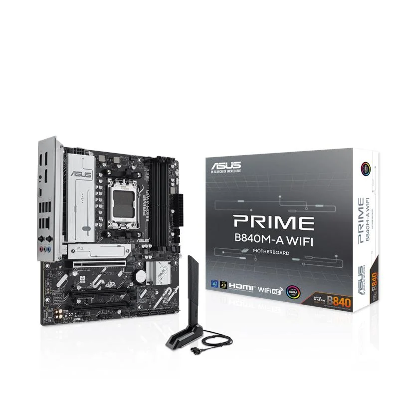 ASUS PRIME B840M-A WIFI DDR5 7600MT/S 1XHDMI 2XDP 3XM.2 AM5 (AMD AM5 9000/8000/7000 SERİLERİ İLE UYUMLU)