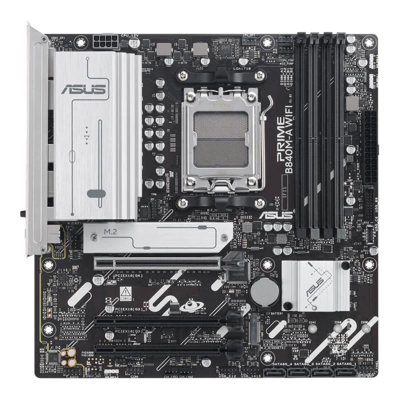 ASUS PRIME B840M-A WIFI DDR5 7600MT/S 1XHDMI 2XDP 3XM.2 AM5 (AMD AM5 9000/8000/7000 SERİLERİ İLE UYUMLU)