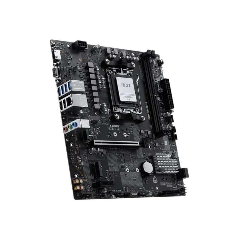 MSI PRO B840M-B DDR5 8000MT/S 1XHDMI 2XM.2 USB-C AM5 MATX (AMD AM5 9000/8000/7000 SERİLERİ İLE UYUMLU)