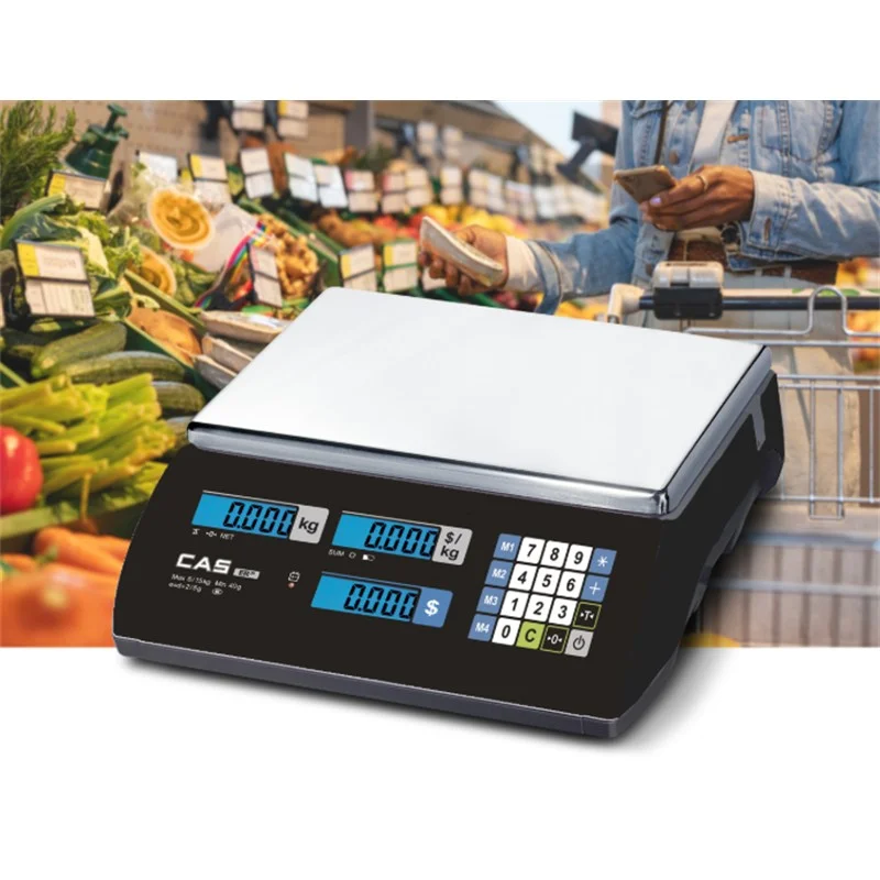 CAS ER JR 15KG LCD EKRAN BOYUNSUZ  HESAPLAMALI TERAZİ