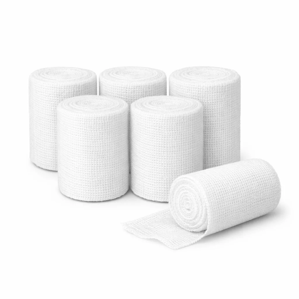 6 cm x 4 m Hidrofil Sargı Bezi Pamuklu Gazlı Bez Kısa Metraj Medikal Sarım Bezi 20 Adet