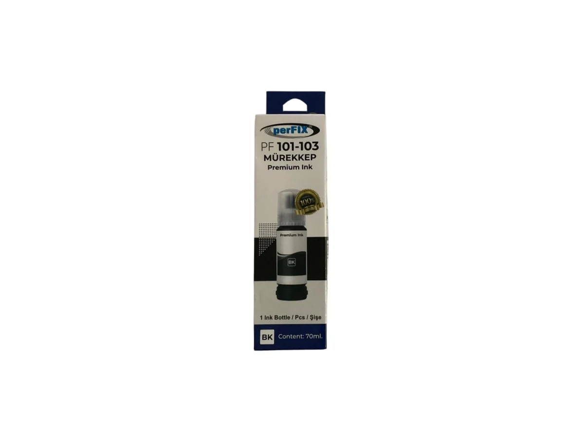 perFIX PF T103BK  Siyah Şişeli Mürekkep (70 ml )
