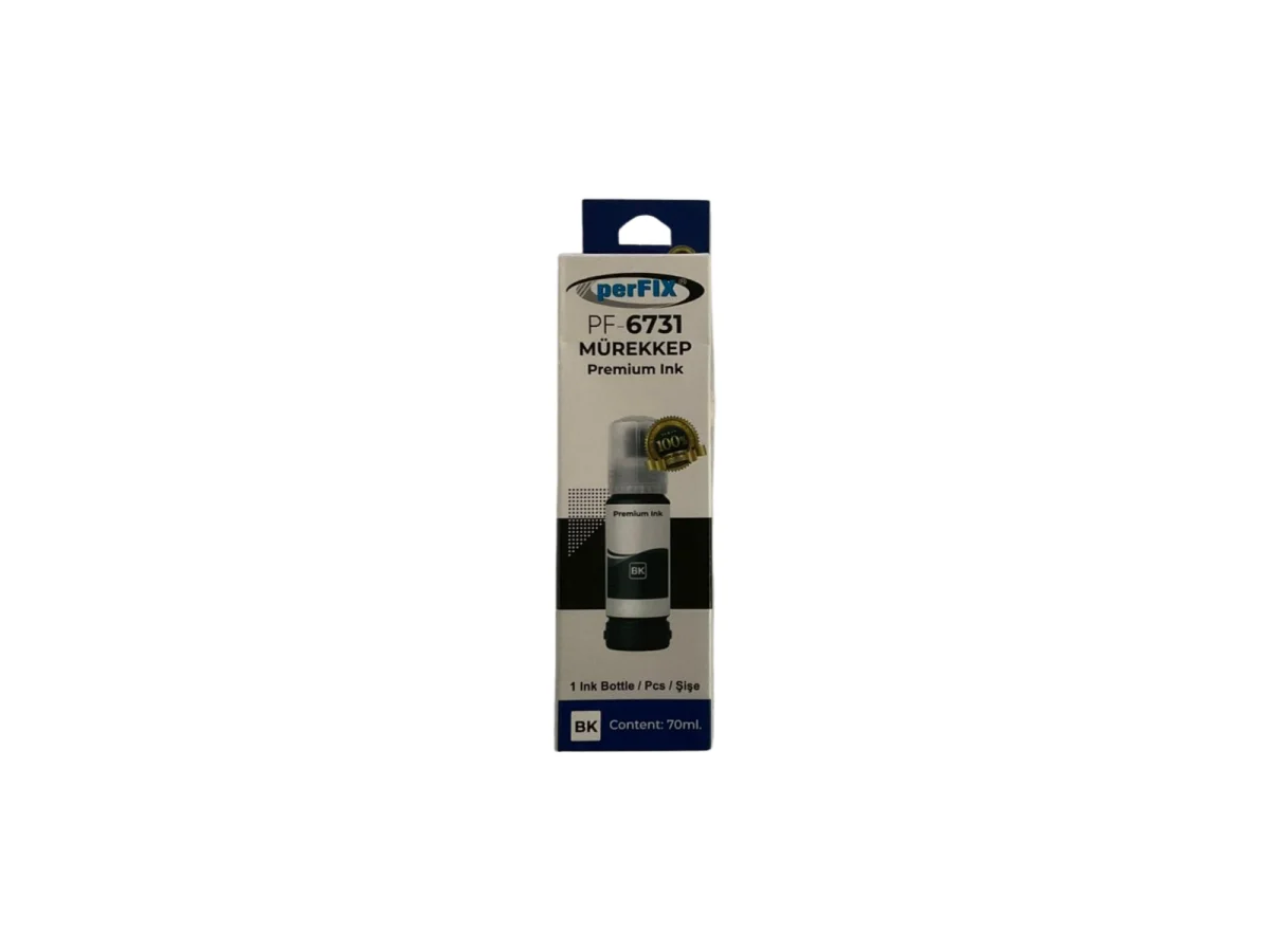 perFIX PF T6641 - 6731  Siyah Şişeli Mürekkep (70 ml )