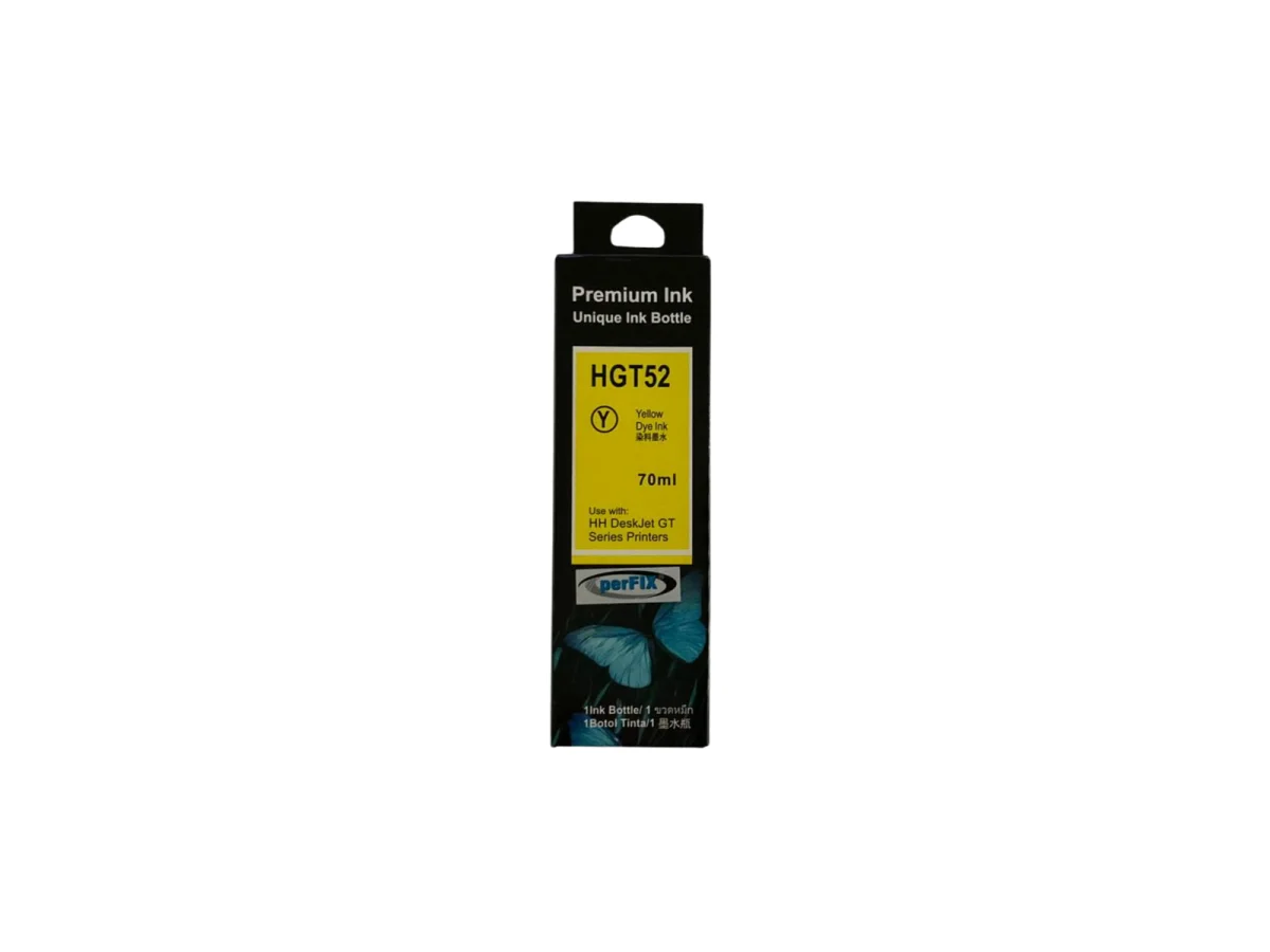 perFIX Hp GT52Y Sarı  Moh56A Şişeli Mürekkep  70ml