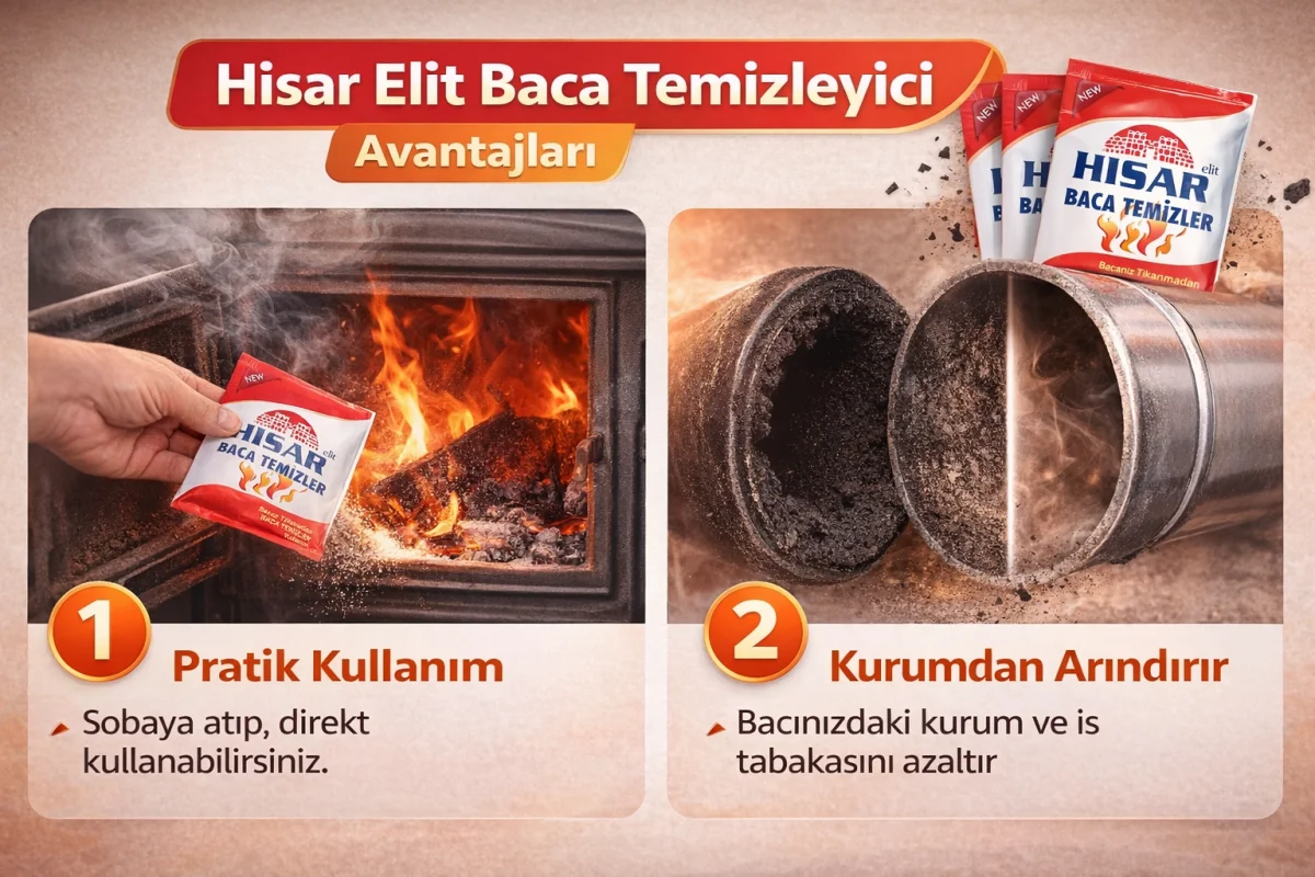 Hisar Elit Baca Temizleyici Soba ve Şömine İçin Kurum Temizleme Ürünü 2 Adet