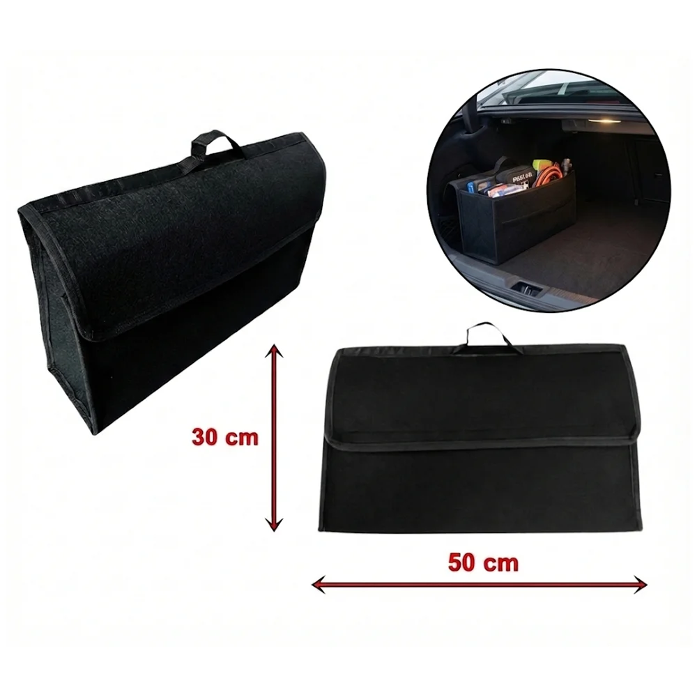 Halı Bagaj Çantası Avadanlık Düzenleyici Organizer 30x50cm Siyah