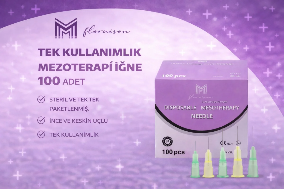 30G X 6MM Mezoterapi  Steril Enjeksiyon İğnesi 100 Adet 1 Kutu