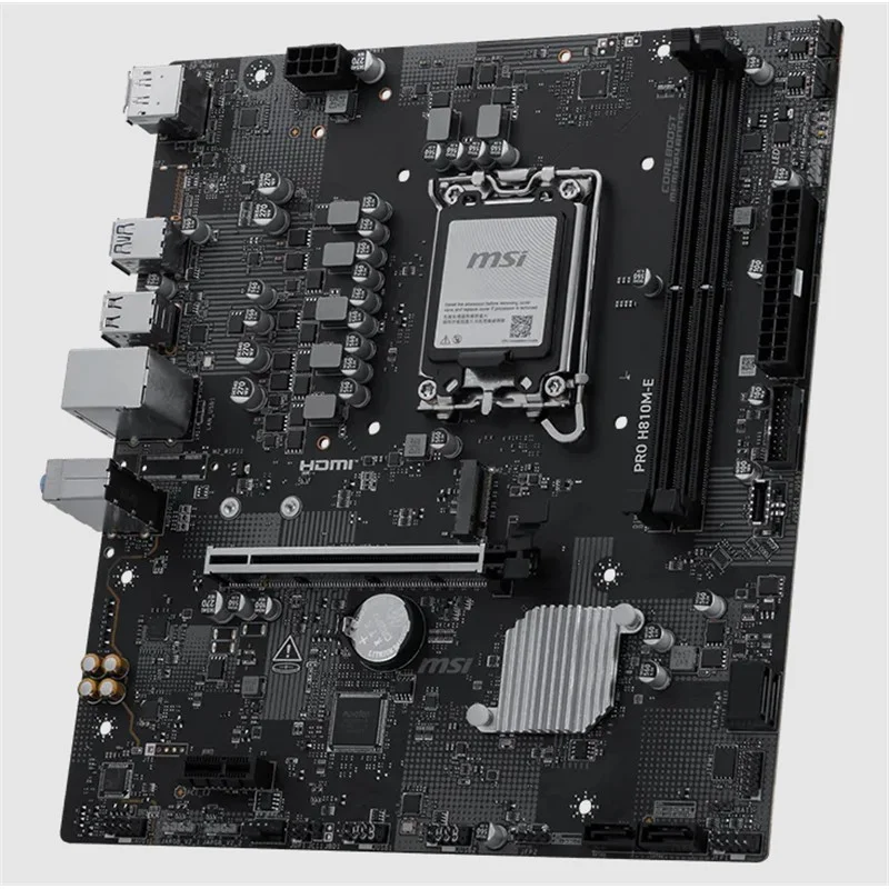 MSI PRO H810M-E DDR5 6400MT/S 1XHDMI 1XDP 1XM.2 USB 3.2 MATX 1851P (INTEL ULTRA PROCESSORS SERIES 2)