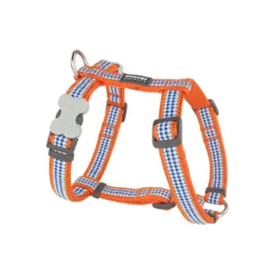 Fang It Desenli Turuncu Köpek Göğüs Tasması Medium 20 Mm