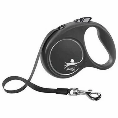 Black Design Otomatik Şerit Köpek Gezdirme Tasması Small 5 Mt Siyah