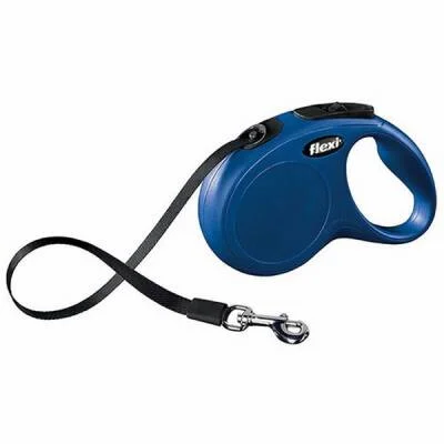 New Classic Otomatik Şerit Köpek Gezdirme Tasması Small 5 Mt Mavi