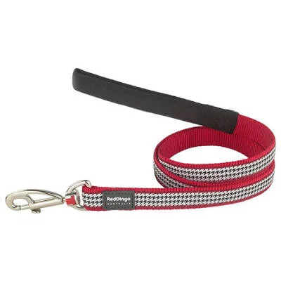 Fang It Desenli Kırmızı Köpek Uzatma Tasması Large 25 Mm 1,2 Mt