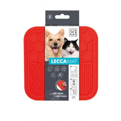 Lecca Kedi ve Köpekler İçin Yavaş Beslenme Ödül Matı Small Kırmızı 15x15 Cm