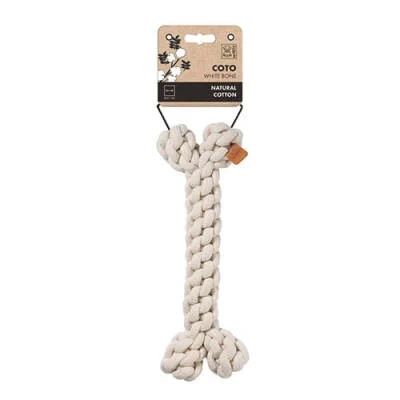 Coto Örgü Kemik Köpek Oyuncağı Beyaz 30 Cm