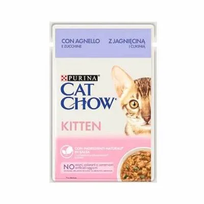 Kitten Pouch Kuzulu Yavru Kedi Konservesi 12 Adet 85 Gr
