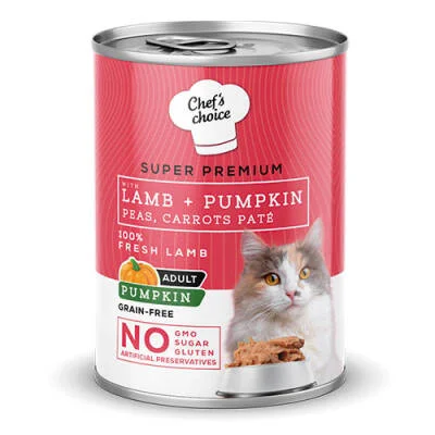 Pumpkin Pate Lamb Kuzulu Balkabaklı Tahılsız Yetişkin Kedi Konservesi 6 Adet 400 Gr