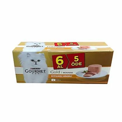 Kıyılmış Hindi Etli Yetişkin Kedi Konservesi 6 Al 5 Öde