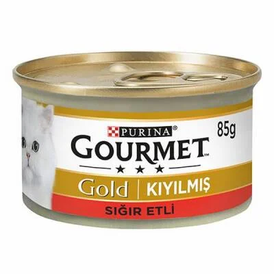 Kıyılmış Sığır Etli Yetişkin Kedi Konservesi 12 Adet 85 Gr