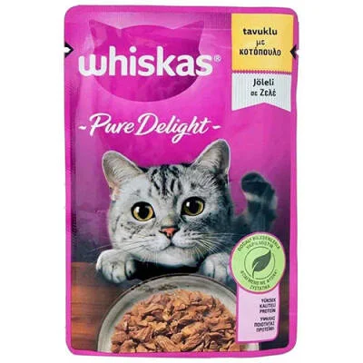 Pouch Pure Delight Jöle İçinde Tavuklu Yetişkin Kedi Konservesi 6 Adet 85 Gr