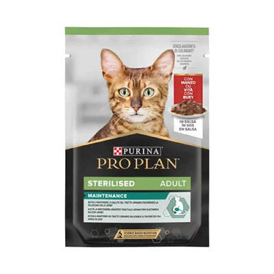 Sterilised Pouch Sığır Etli Kısırlaştırılmış Kedi Konservesi 26 Adet 85 Gr