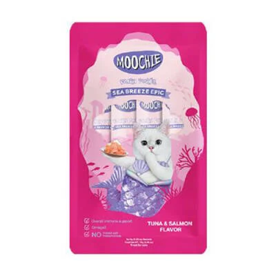 Ton Balıklı ve Somonlu Sıvı Kedi Ödül Maması 5x15 Gr