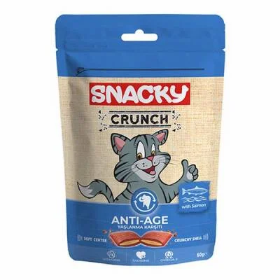 Crunch Anti-Age Yaşlanma Karşıtı Somonlu Kedi Ödülü 10x60 Gr