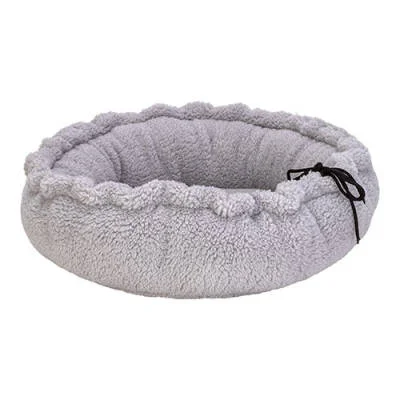 Sunflower Çift Taraflı Peluş Kedi ve Köpek Yatağı Gri 60 Cm