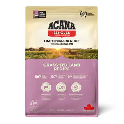 Singles Grass Fed Lamb Kuzulu Elmalı Tahılsız Köpek Maması Tüm Irk ve Yaşam Evreleri 2 Kg