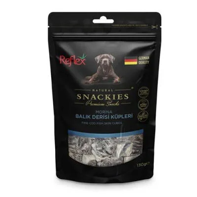 Snackies Natural Balık Derisi Küpleri Tahılsız Köpek Ödül Maması 130 Gr