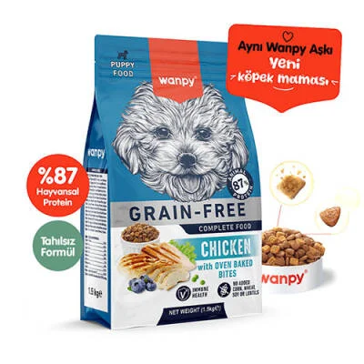 With Oven Baked Bites Tavuklu Tahılsız Yavru Köpek Maması 1,5 Kg