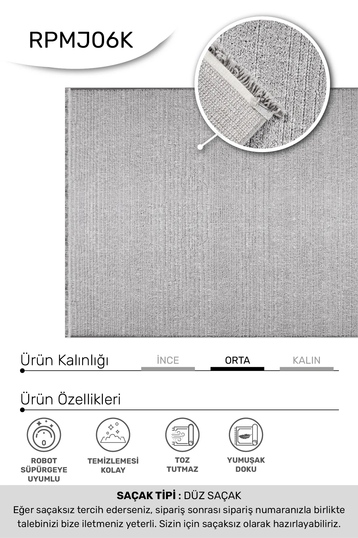 YoudayHomeCollection MARGİN Model Halı 100X200