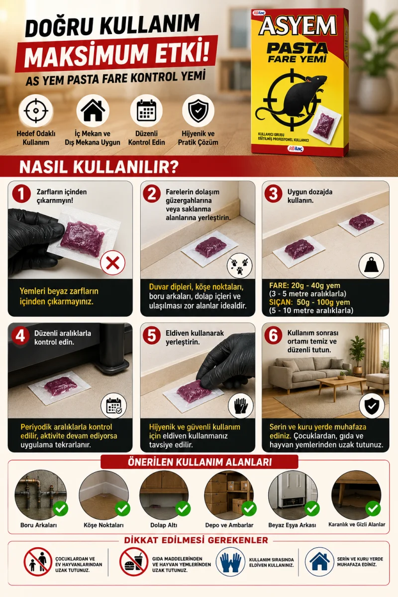 Pasta Fare Kontrol Yemi Pratik Paketli Kontrollü Kullanım